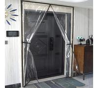 Thermal Magnetic Insulated Door Curtain Weatherproof Transparent PVC Patio Cover Self Sealing Winter Warm Screen Custom Size for Energy Efficiency and Draft Protection