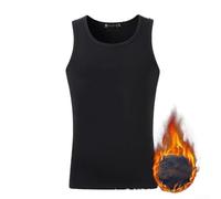 Thermal Mens Tank Top with Fleece Lining, Designed to Keep You Cozy in Cooler Months (5XL Black)