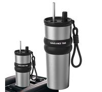 Thermal Mug, Large Capacity with Straw, 710 ml, Leak-Proof Liquid Container, Outdoor Drink Bottle for Commuting and On the Go