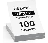 Thermal Paper 8.5 X 11 Letter Thermal Printer Paper 100 sheets, Compatible With iDPRT HPRT PRT MT610 and Most Letter Thermal Portable Printer, for MT610、M08F, D810, M832, M834, A285M ...