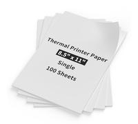 Thermal Paper 8.5 x 11, US Letter Size Thermal Printer Paper for Business,Home,Office,Continual Feeding Folded Printing Paper for Portable Printer M832, M834, MT800 (Single | 100 Sheets)