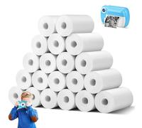 Thermal Paper for Kids Instant Print Cameras, 20 Rolls Thermal Printer Paper White, Instant Camera Refill Print Zero Ink Printing Paper for Kids Camera, BPA Free Photo Paper, 57mm x 30mm x 6.5m