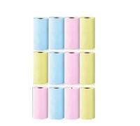 Thermal Paper Rolls, 57mm Thermal Paper Rolls Sticker for Mini Printer Pack of 3-12 pcs(12pcs Color)