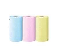 Thermal Paper Rolls, Thermal Till Roll Self-Adhesive Paper Rolls 57x25mm for Mini Photo Printer 10 Pcs(3color)