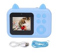 Thermal Print Camera 2.4 Inch Screen HD Photo Video Recording Small Kids Digital Camera for Photography Entertainment with Printing Function and Fun Coloring for Children (Blue)