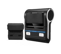 Thermal Printer 80mm 3 Inch Mini Portable Receipt Bill Printer (Color : Black add Case)