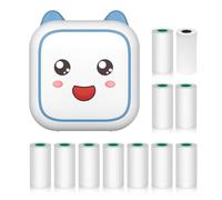 Thermal Printer Multifunction Sticker Maker Instant Photo Inkless Printing Support BT Connection for Smartphone with 1 Paper Rolls 57mm+10 Self-Adhesive Paper Rolls Compatible with Green 5