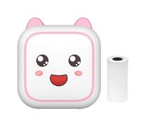 Thermal Printer Multifunction Sticker Maker Instant Photo Inkless Printing Support BT Connection for Smartphone with 1 Paper Roll 57mm Compatible with iOS Android System for Picture Pink-1
