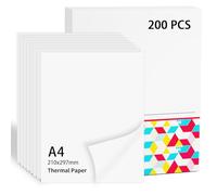 Thermal Printer Paper A4-8.27"×11.69" (210x297mm) Compatible with Phomemo, POLONO, TATTMUSE, vretti & A285M/M08F/M832/M832D/M834/P831 Thermal Printer, Thermal Paper A4 File Keep for 10 Years,200 Sheet