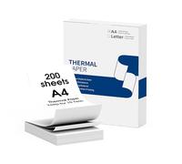 Thermal Printer Paper for Portable Printer M08F/M832/M833/M834/M835/Q302 Compatible with Phomemo, Itari, HPRT MT800/MT800Q, Thermal Paper 8.27" x 11.69" (210mm x 297mm) 200 Sheets