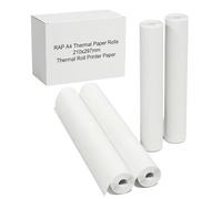Thermal Printer Paper Rolls A4 Size - 2 Rolls 210mm x 297mm x 6.5m, Compatible with Phomemo, Munbyn, Peripage, Vretti & Most A4 Thermal Printer Rolls.