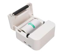 Thermal Printer, Portable 203 Dpi BT Label Printer with 5 Rolls Paper for Lists Notes Photos 5V 1A, Rechargeable Pocket Shipping Label Printer for Small Business Receipt