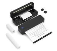 Thermal Printer, Portable Wireless Inkless A4 Mobile Printer with Thermal Paper & Paper Limiter, Bluetooth Connectivity