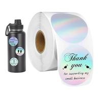Thermal Printer Stickers,Round Blank Printing Logo Stickers,Self Adhesive Thermal Labels - for Business Office Home School Classroom Shipping Package Crafts