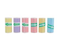 Thermal Printing Paper Rolls Multi Color Mini Inkless Self Adhesive Sticker Labels for Portable Printers 57x25mm 6 Pack PVC Sticker Random Color