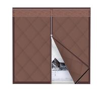 Thermal Protective Curtain Temperature Protection Winter Stop Draft Keep Cold Out Room Darkening Easy to Open for Ventilation with Zipper Reusable(90x150 cm(35.5x59.1))