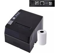 Thermal Receipt Printer, 80mm POS Printer, Restaurant Kitchen Printer with Auto Cutter, USB/Ethernet Interface for Windows/Mac/Linux, Support Cash Drawer, Not Compatible with Square