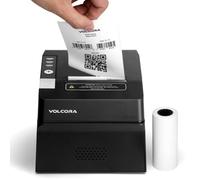 Thermal Receipt Printer, 80mm USB/Bluetooth POS QR Code Printer with Auto Cutter for Cash Drawer/ESC/POS, Compatible with Android/Windows/Linux, Retailer & Restaurant Kitchen Use, Wall Mount, Black