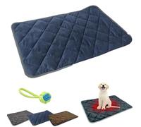 Thermal Reflection Pad for Dogs Cats, 5-Layer Self Warming Thermal Dog Bed, Soft Cozy Washable Non-Slip Non Electric Heating Pet Pad for Indoor/Outdoor, Easy to Clean (M: 48 × 70 cm, Blu)