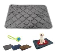 Thermal Reflection Pad for Dogs Cats, 5-Layer Self Warming Thermal Dog Bed, Soft Cozy Washable Non-Slip Non Electric Heating Pet Pad for Indoor/Outdoor, Easy to Clean (L: 58 × 88 cm, Gray)