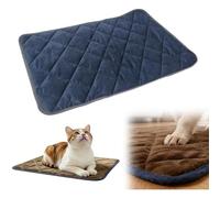 Thermal Reflection Pad for Dogs Cats, Self-Warming Non-Electric Pet Mat, Washable Anti-Slip Thermal Bed Pad for Indoor Outdoor (Blue,L: 22.8 × 34.6 in)