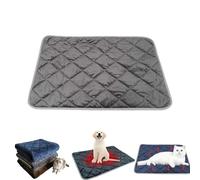 Thermal Reflection Pad for Dogs & Cats, Soft Cozy 5-Layer Self Warming Dog Bed, Non Electric Washable Anti-Slip Thermal Bed Pad, Pet Heating Pads for Sofa Kennel Car Seatkennel Car Seat(Grey,L)