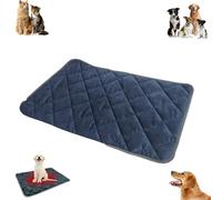 Thermal Reflection Pad for Dogs, Self Heating Pet Mat with Noiseless Aluminium Foil Layer, Washable Non-slip Fleece Crate Liner, No Electricity Required (Blue, S:40 * 50CM)