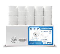 Thermal Rolls 80mm x 80mm x 12mm - Thermal Paper (80 80 12) 48g - Certified for Cash Printer Like Epson, IBM, Metapace etc - Premium BPA Free