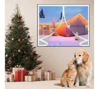 Thermal Self-Closing Curtain 110 x 92 cm Weatherproof Winter Warm Screen, Self-Sealing Custom Size Thermal Curtain Screen, Fits for Kitchen Bedroom, A