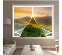 Thermal Self-Closing Curtain 65 x 98 cm Transparent, Windproof Waterproof Auto Closing, Cold and Noise Proof Magnetic Curtain Screen Cover for Patio Balcony, A