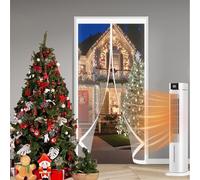 Thermal Self-Closing Door 110 x 155 cm Soundproofing, Thermal, Waterproof, Windproof, Blackout, Multi-Sized Magnetic Insulated Door Curtain for Balcony Patio, A