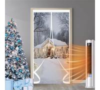 Thermal Self-Closing Door 115 x 260 cm Transparent, Cold and Noise Proof, Windproof Waterproof Auto Closing Thermal Magnetic Insulated Door Curtain for Bedroom Kitchen, A