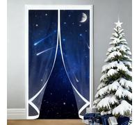 Thermal Self-Closing Door 180 x 194 cm Warm Winter, Windproof Soundproofing, Windproof Waterproof, Thermal Cover with Strong Magnets for Balcony Patio, A