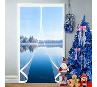 Thermal Self-Closing Door 265 x 100 cm Transparent, Cold and Noise Proof, Windproof Waterproof Auto Closing Insulated Doorway Curtain for Bedroom Kitchen, A