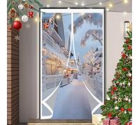 Thermal Self-Closing Door 70 x 170 cm Weatherproof Winter Warm Screen, Warm Winter, Windproof Waterproof Cover with Strong Magnets for Bedroom Kitchen, A