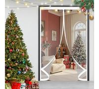 Thermal Self-Closing Door 98 x 145 cm Transparent, Cold and Noise Proof, Windproof Waterproof Auto Closing Cover with Strong Magnets for Balcony Patio, A