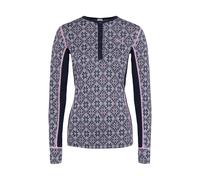 Kari Traa Rose Long Sleeve Women's Base Layer Top - 100% Merino Wool Fitted Knit Thermal Shirt, Royal, M