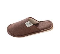 Thermal Slippers Men, Comfy Slippers Mens, Mens Memory Foam Slippers Quilted Slip-On Soft Fuzzy Comfy Non-Slip House Shoes Mens Wide Fit Slippers Novelty Slippers for Men