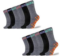 Thermal Socks for Men, Full Cushion Winter Warm Socks - Pack of 3, 6, 12 - Adults Mens Crew Length Black Heavy Duty Heated Cotton Boot Sock for Work Outdoor Hiking Running UK Size 6-11