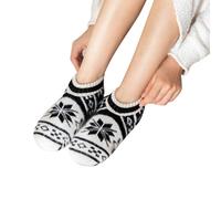 Thermal Socks Mens Slipper Women Fluffy Bed for Ladies Size 6-8 Uk Multipack Warm Christmas 5 Pairs Fuzzy Cozy Soft Xmas Womens Girls Black