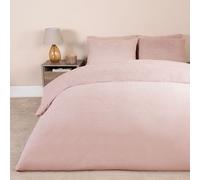 Thermal Soft Teddy Fleece Duvet Cover Bedding Set OHS Dusty Pink Super King