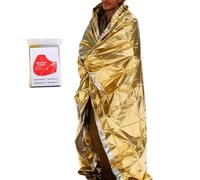 Thermal Survival Blankets - Reflective Waterproof Rescue Film | Dimensions 130 x 210 cm Survival Blanket for Emergency Situations - For Outdoor Hiking Travel Climbing in Winter Cold