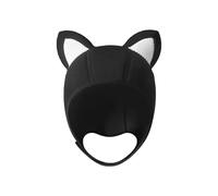 Thermal Swim Cap, Cartoon Nylon Diving Hoods, White ears, B