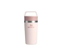 Stanley Cafe To-Go Travel Mug 0.35L - Keeps 4 Hours Hot - 5 Hours Cold - Stainless Steel Thermal Mug - Dishwasher Safe - Easy-Carry Handle - Insulated Coffee Cup - Rose Quartz