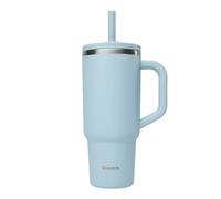 QWETCH Insulated Travel Cup 900 ml Leakproof with Folding Straw - Insulated Recycled Stainless Steel Mug with Handle - Keeps 48 Hours Ice / 12 Hours Cold - Insulated Tumbler - Drinking Bottle