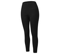 Thermal Trousers For Women Crew Neck Fleece Lined Thermal Pants Winter Trousers Slim Leggings 1 Pack Pants Thermal Leggings Underwear Women's Long Gradient High Waist Fleece Lined Workout (Black, XL)