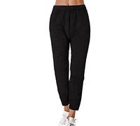 Thermal Trousers Women's Winter Lined Jogging Bottoms Fleece Trousers Warm Fleece Trousers with Pockets Thickened Sports Leggings Elastic Waist Running Trousers Training Trousers Hiking Trousers