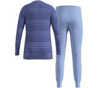 Odlo - Thermal t-shirt and tights set - Set Long Active Warm Eco Kids Blue Heron/Skipper Blue - Kid Size 104 cm - Purple Purple 104 cm