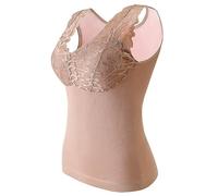 Thermal Vest Women UK Clearance Base Layer V Neck Fleece Gilet Ladies Thermal Underwear Seamless Sleeveless Tank Top Camisole Tee Shirt Heat Holder Autumn Winter Warm Vest Tops Size 10-18