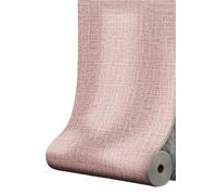 Thermal Wallpaper 50cmX2.8/5/10m Linen Solid Color Thickened Waterproof Foam Self-Adhesive Background Wall Renovation Wallpaper Stickers for Floor, Ceiling, Roof, Wall Insulation(Pink,1pcs 50cmX2.8m)
